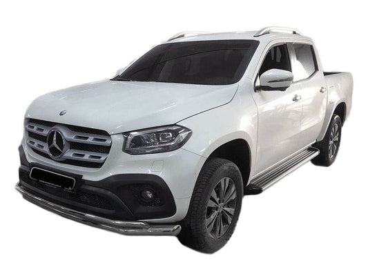 Front mustache ST017 (stainless, 60mm) for Mercedes X class - Reelken Auto