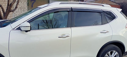 Window Deflectors with Chrome Trim (4 pcs, Niken) for Nissan X-trail T32/Rogue 2014-2021 - image 5