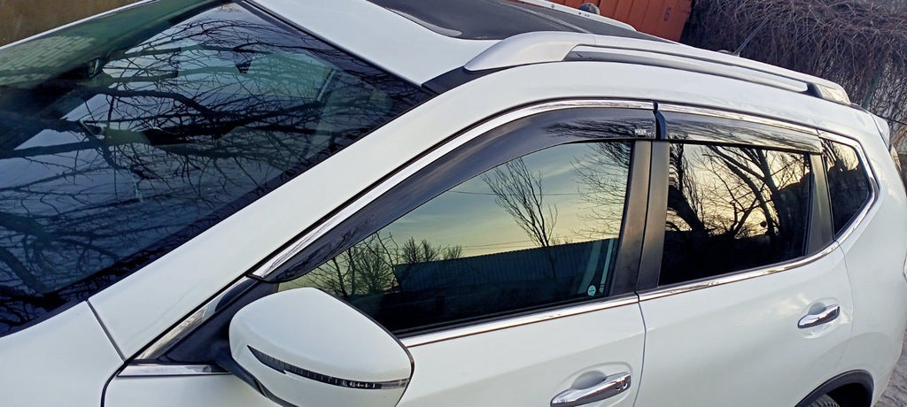 Window Deflectors with Chrome Trim (4 pcs, Niken) for Nissan X-trail T32/Rogue 2014-2021 - image 6