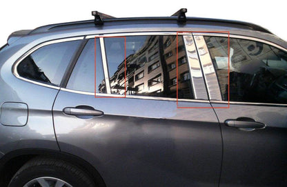 Moldings door racks (stainless.) 6 pcs. for BMW X1 E-84 2009-2015 - Reelken Auto