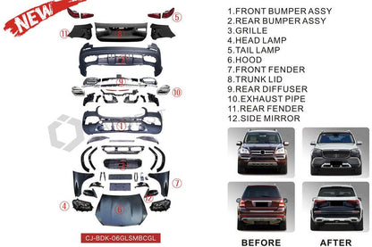 GLS X167 Maybach restyling kit for Mercedes GL class X164 - Reelken Auto