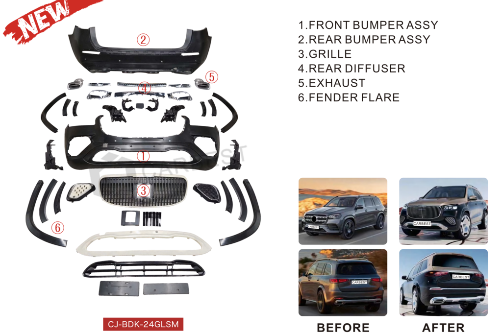Body kit Maybach 2024 for Mercedes GLS X167 - image 5