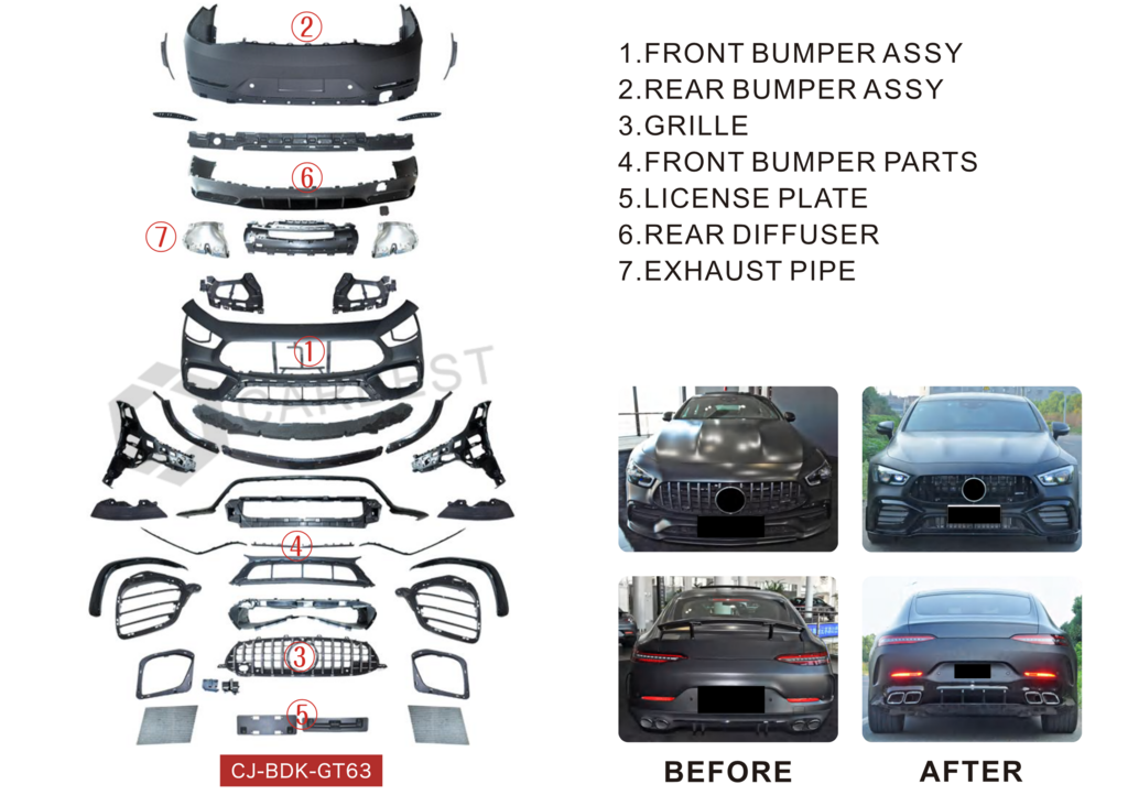 Body Kit GT63S AMG for Mercedes AMG GT 4 X290 2018- - image 19