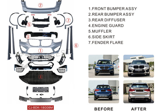 Body kit 2018-2022 (F97 X3M) for BMW X3 G01 2018- - image 2