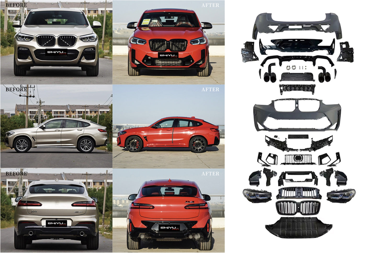 Facelift Body Kit to X4M F98 2024 for BMW X4 G02 2018- - image 1