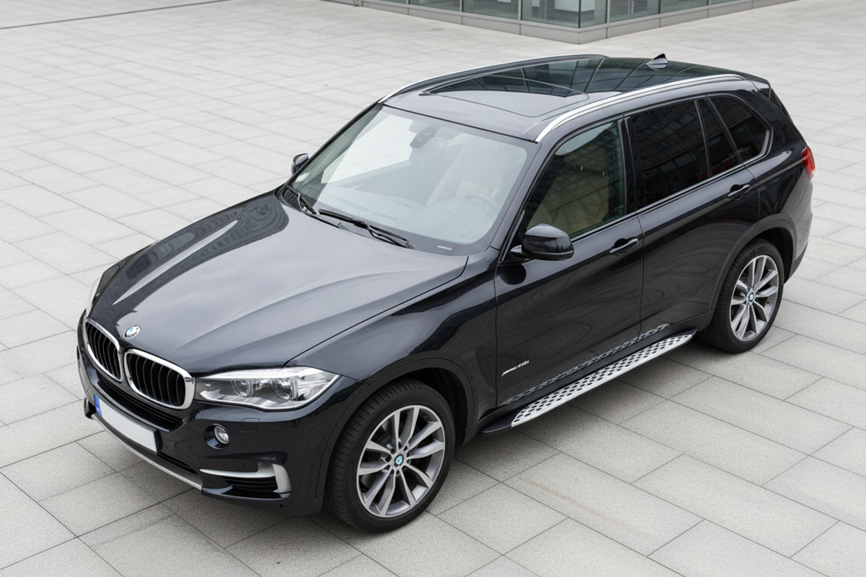 Side Steps Shining V1 (2 pcs, Aluminum) for BMW X5 F-15 2013-2018 - image 1