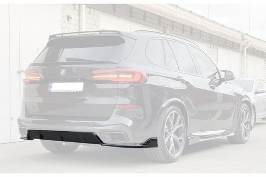 Rear bumper diffuser V2 (2018-2022, gloss black) for BMW X5 G05 2019- - image 1