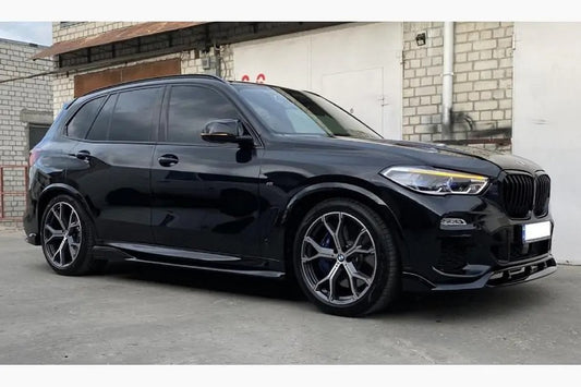 Front Lip Spoiler Paradigm V-3 (2018-2022, Gloss Black) for BMW X5 G05 2019- - image 2