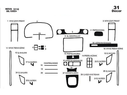 Dashboard Trim Covers (Meric) for GAZ-31 1981-1992 - image 1
