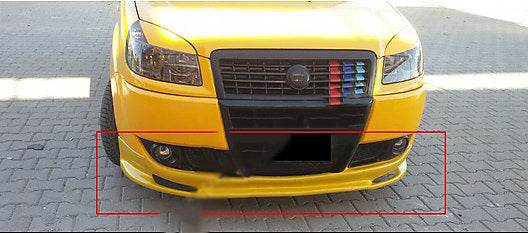 Front lower trim (paintable) for Fiat Doblo I 2005-2010 - Reelken Auto