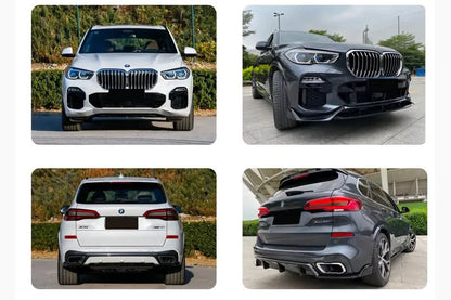 Rear bumper diffuser V2 (2018-2022, gloss black) for BMW X5 G05 2019- - image 4
