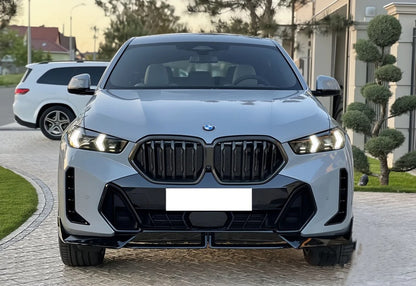 Front Bumper Lip Paradigm Black Knight (for M-Sport, 2023+) for BMW X6 G06 2019–2027 - image 1