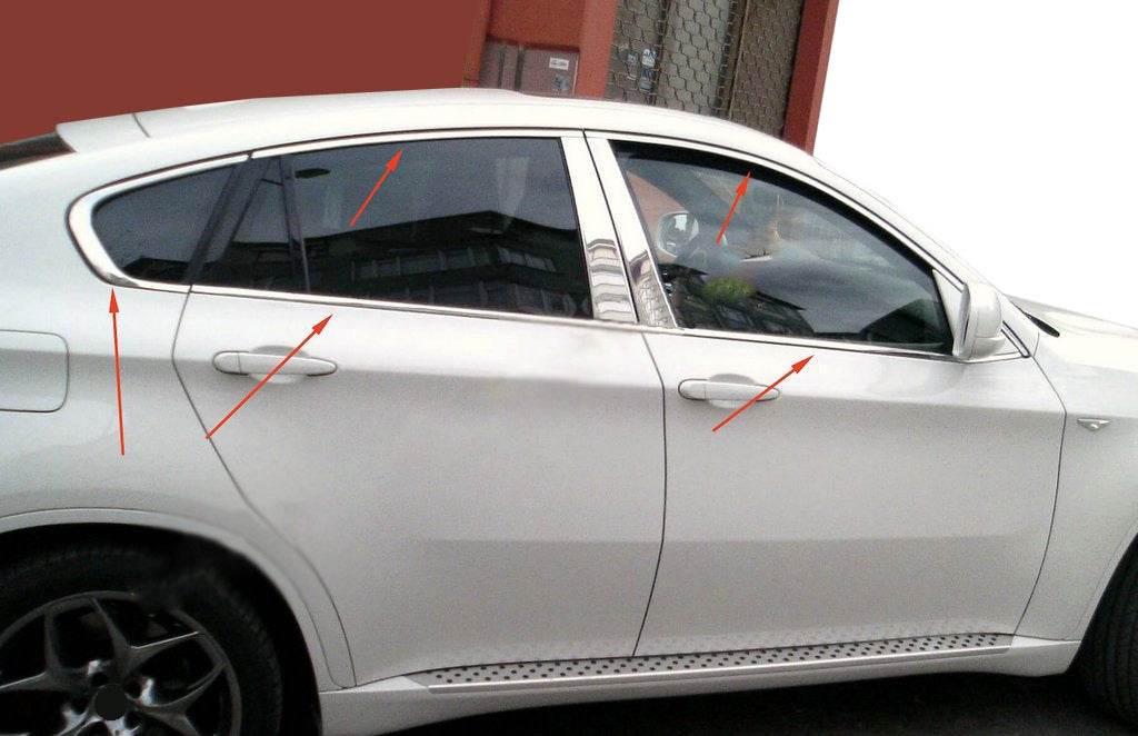 Full frames are glasses (10 PCs, stainless.) for BMW X6 E-71 2008-2014 - Reelken Auto