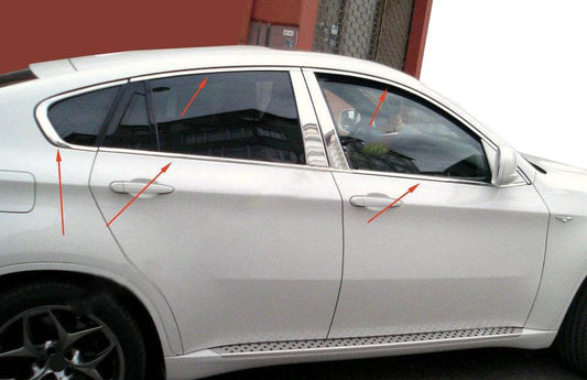Full frames are glasses (10 PCs, stainless.) for BMW X6 E-71 2008-2014 - Reelken Auto