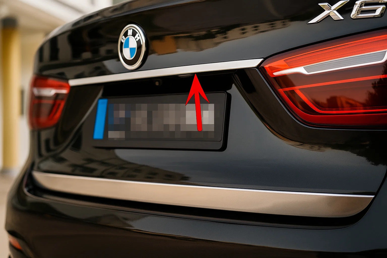 Chrome trim above license plate for BMW X6 F-16 2014-2019 - image 1