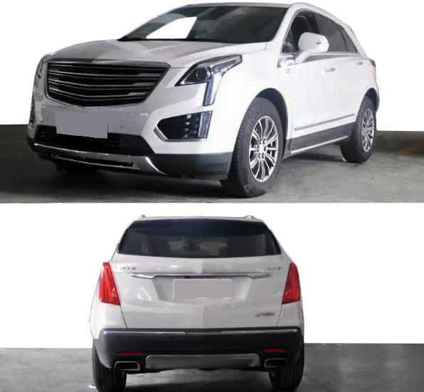 Front and Rear Bumper Extensions (2 pcs) for Cadillac XT5 2016- - image 1