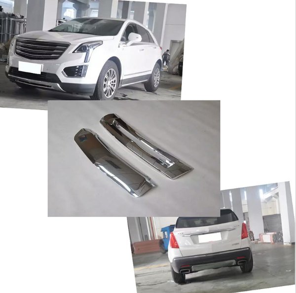 Front and Rear Bumper Extensions (2 pcs) for Cadillac XT5 2016- - image 6