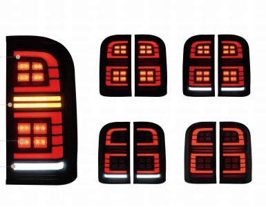 Smoke Black LED Tail Lights (1999-2004, 2 pcs) for Nissan Patrol Y61 1997-2011 - image 1