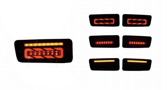 Smoke Black LED Tail Lights (1999-2005, 2 pcs) for Nissan Patrol Y61 1997-2011 - image 1