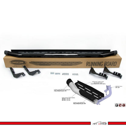 Side Steps Almazon Black 76mm (2 pcs, metal) for Mercedes X class 2017-2020 - image 2