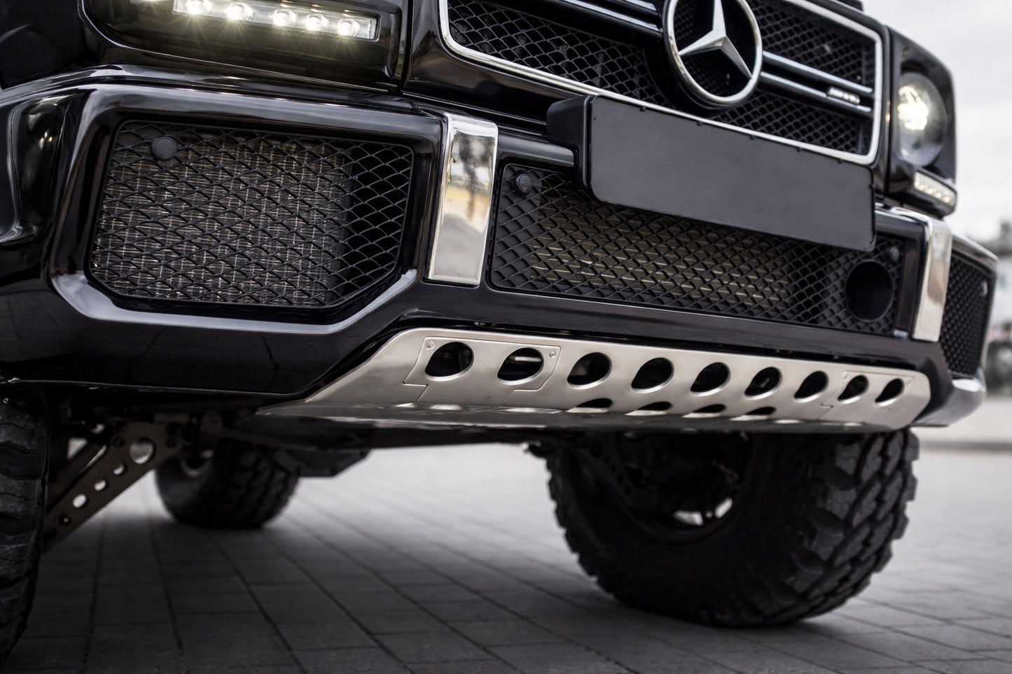 Front Bumper Guard Stainless Steel for Mercedes G сlass W463 1990-2018 - image 2