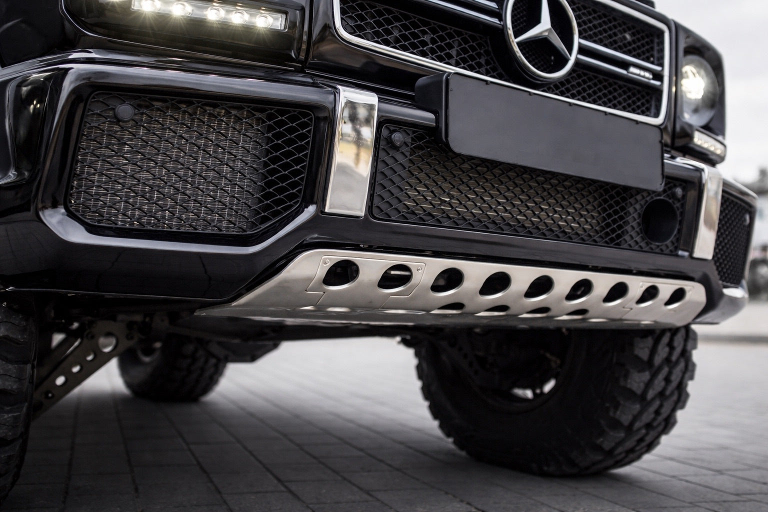 Front Bumper Guard Stainless Steel for Mercedes G сlass W463 1990-2018 - image 2