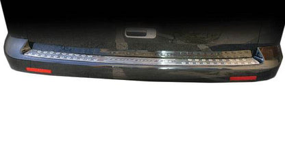 Rear bumper video (Omsa, stainless steel) for Volkswagen T5 Transporter 2003-2010 - Reelken Auto