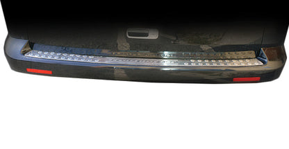 Rear bumper protector straight (Omsa, stainless steel) for Volkswagen T5 Transporter 2003-2010 - image 1