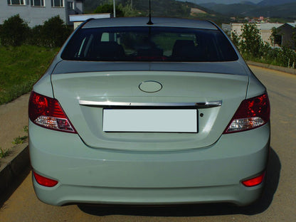 Chrome trim above license plate (stainless steel) for Hyundai Accent 2011-2017 - image 1