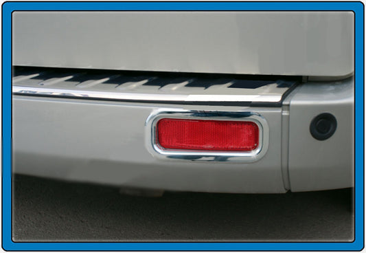 Rear reflector trim (2 pcs, stainless steel) for Ford Custom 2013-2022 - image 1