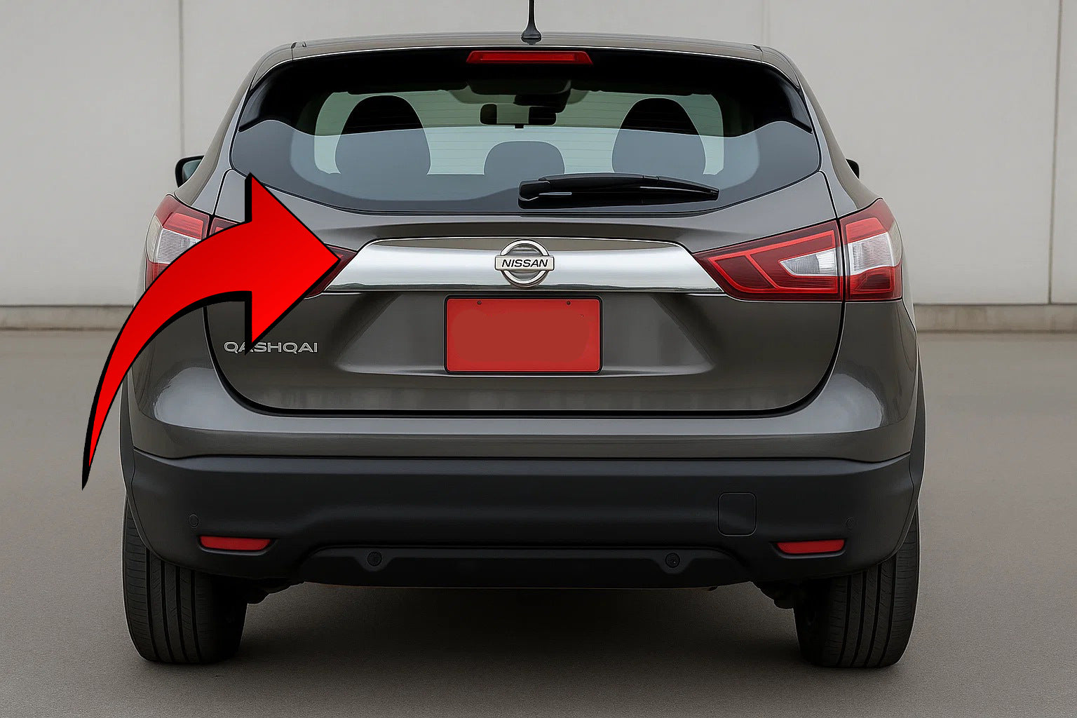 Trunk trim above license plate Libao (plastic) for Nissan Qashqai 2014-2021 - image 1
