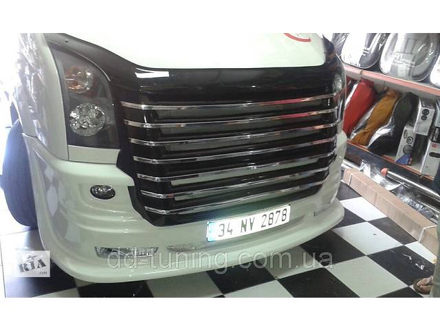 Front Bumper 2012↗ (USA-style, primed for painting) for Volkswagen Crafter 2006-2016 - image 1
