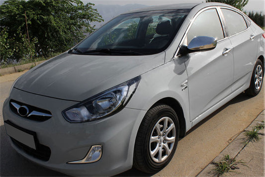 Covers for mirrors without cutout twist (2 PCs) for Hyundai Accent 2011-2017 - image 1