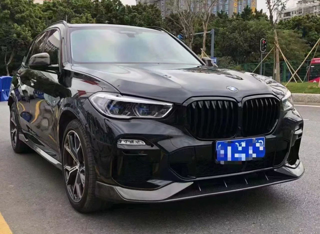Front Lip Spoiler Paradigm V-1 (2018-2022, Real Carbon) for BMW X5 G05 2019–2026 - image 1