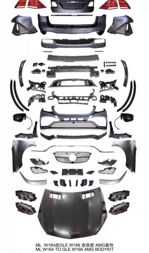 Facelift Kit to GLE63 AMG for Mercedes ML W164 2005-2011 - image 6