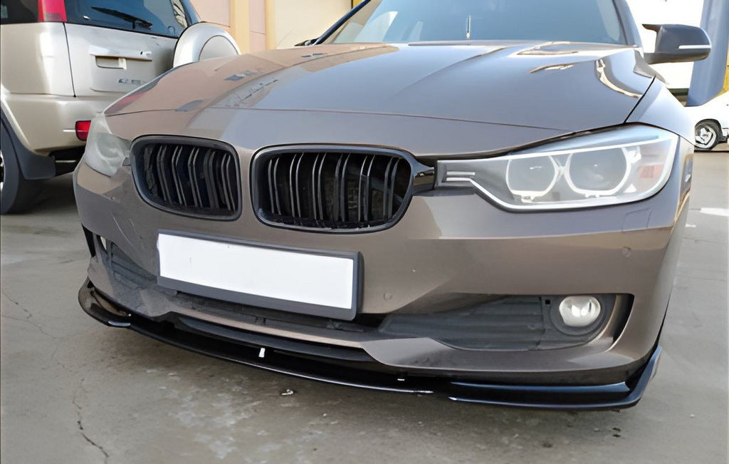 DPT Lip front bumper cover for stock version (2015-2018, gloss black) for BMW 3 series F-30/31/34 2012-2019 - image 2