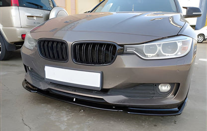 DPT Lip front bumper cover for stock version (2015-2018, gloss black) for BMW 3 series F-30/31/34 2012-2019 - image 2
