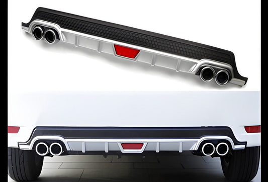 DPT V-8 Universal Rear Diffuser (ABS) (Grey+Gloss Black) - image 2