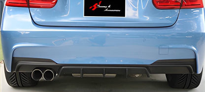 Rear Diffuser DPT V-1 (for M Performance, Gloss Black) for BMW 3 Series F-30/31/34 2012-2019 - image 1