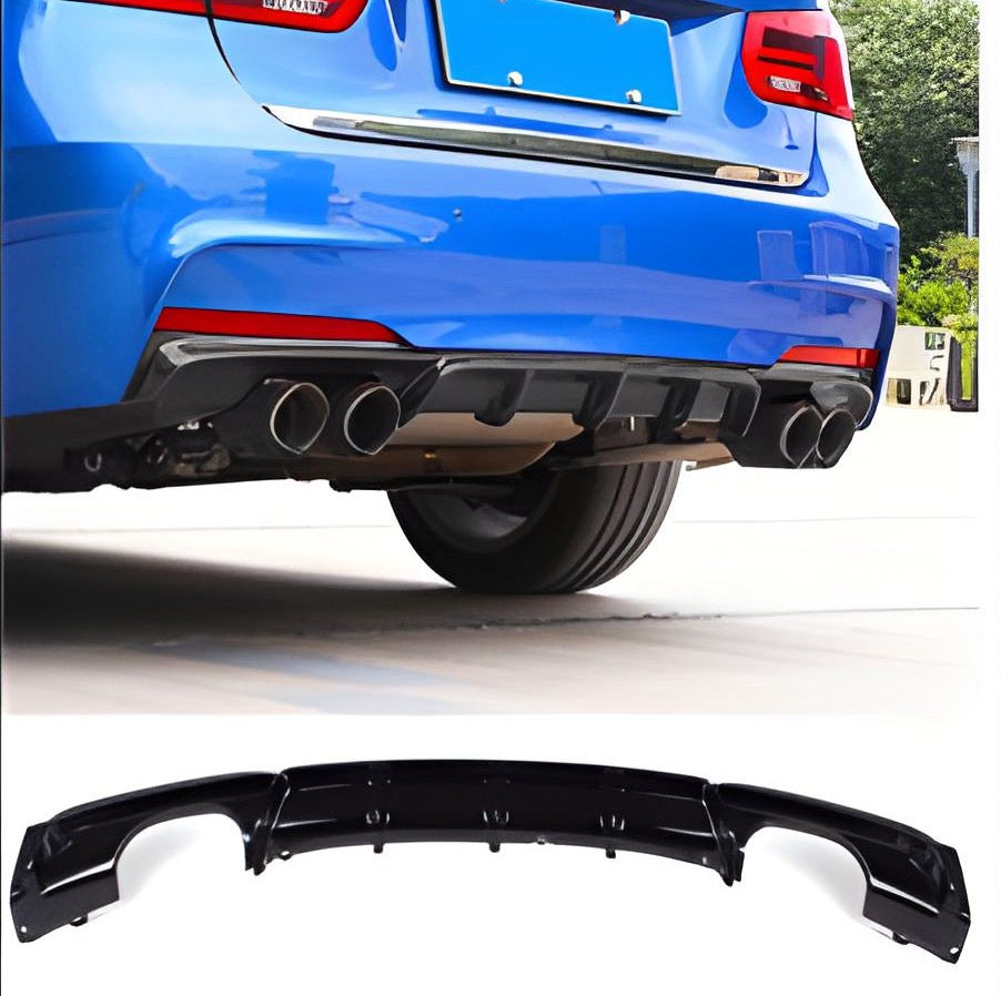 Rear Diffuser DPT V-3 (for M Performance, Gloss Black) for BMW 3 Series F-30/31/34 2012-2019 - image 4