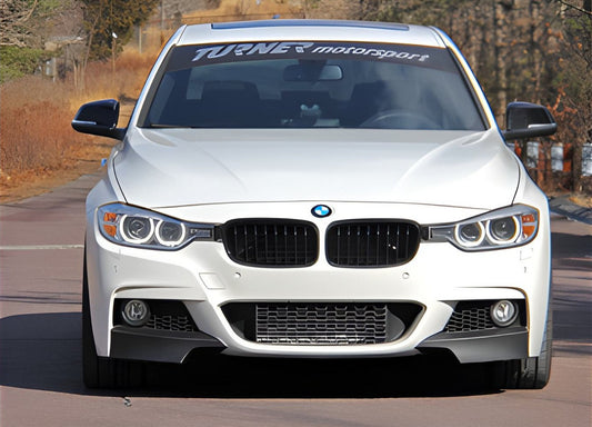 Front Bumper Lip DPT Flap (for M-Performance, Gloss Black) for BMW 3 Series F30/F31 2012-2019 - image 1