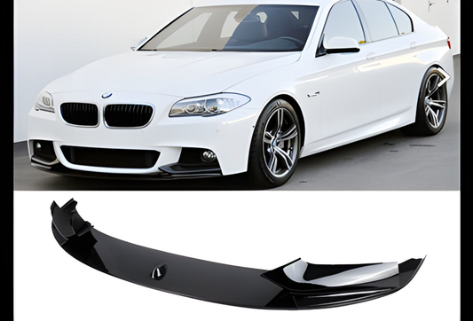 Front Bumper Lip DPT V-1 (for M-Performance, Gloss Black) for BMW 5 Series F-10/11/07 2010-2016 - image 2
