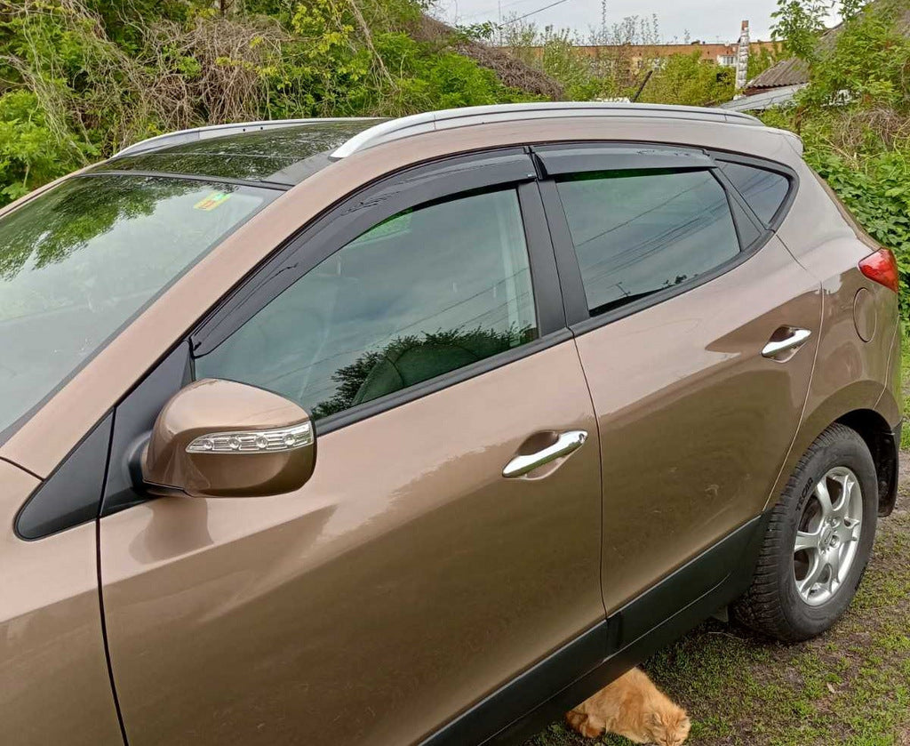 Window Deflectors (4 pcs, Sunplex Sport) for Hyundai IX-35 2010-2015 - image 1