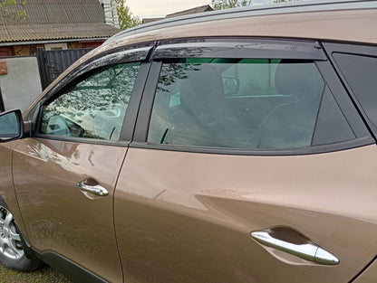 Window Deflectors (4 pcs, Sunplex Sport) for Hyundai IX-35 2010-2015 - image 2