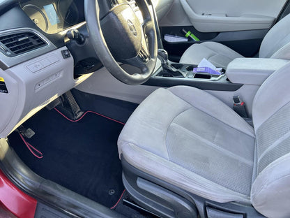 Textile Floor Mats Premium (Black) for Hyundai Sonata LF 2014-2019 - image 1