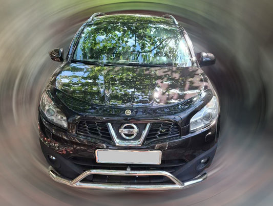 Front bumper guard (stainless steel) for Nissan Qashqai 2010-2014 - image 1