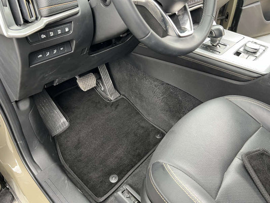 Deluxe Textile Floor Mats (Black) for Mazda CX-70 2024- yy - image 1