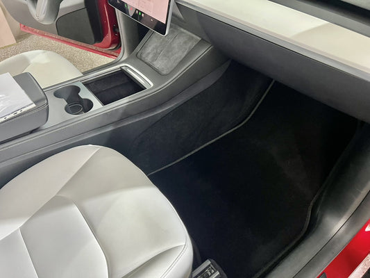 Textile Floor Mats Premium (5-Seater, Black) for Tesla Model Y 2020- - image 2