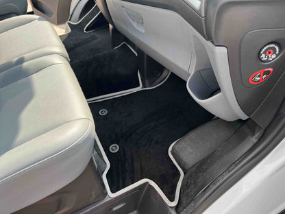 Textile Floor Mats Premium (Front, Black) for Ford Custom 2013-2022 - image 1