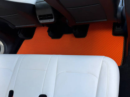 EVA Floor Mats (5-Seater, Orange) for Tesla Model Y 2020- - image 3